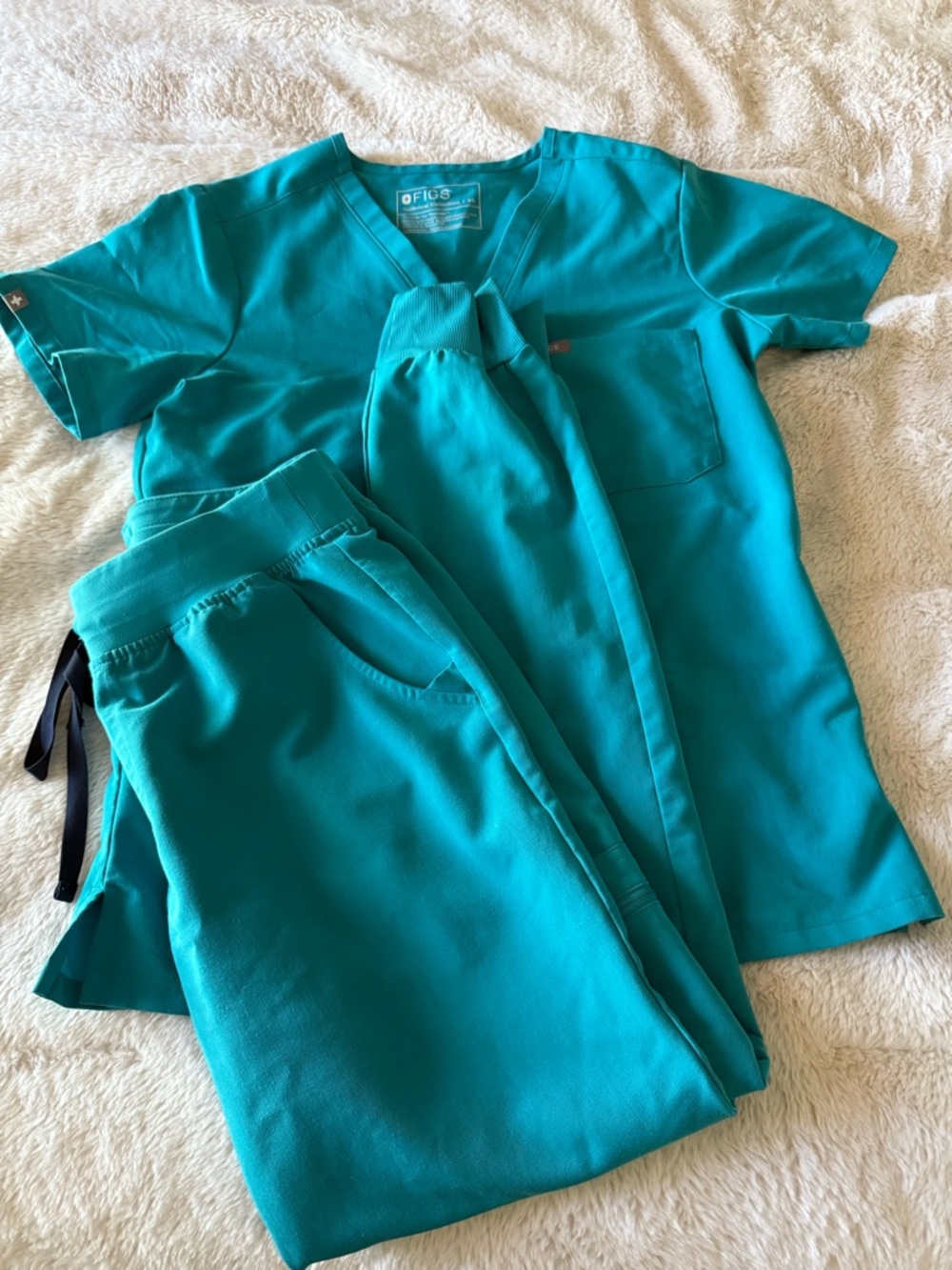 Figs Teal Scrub Set